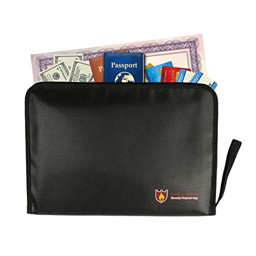Preisvergleich Produktbild Feuerfeste Dokumententasche Hülle Beutel Wasserdichte Fireproof Bag Case für Wertsachen Dokumente Feuerfeste Tasche 360x 260 mm