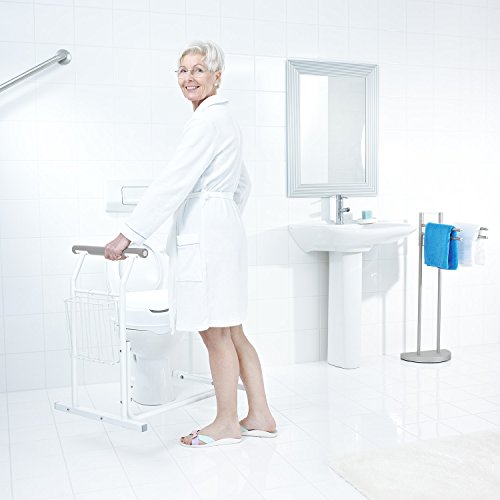 Ridder A0110101 Mobile WC-Aufstehhilfe inkl. Ablagekorb, weiß - 3