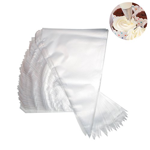 KurtzyTM 100 Stk. große Einweg-Spritzbeutel – Große Größe: 36 cm X 24 cm – Glasur Fondant Gebäck Kuchendekoration