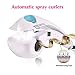 Intelligent Automatic Spray Water Curling Iron LCD Digital Bi-directional Hair Curler Ceramic Professional Magic Wand With Moist Function for Househould Salon Use-White CoFashion