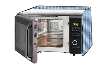 Stylista Microwave Oven Cover for Borosil Prima 19 Liter 1300 Watt Convection Oven Toaster Griller (OTG) Pin Check Pattern Blue