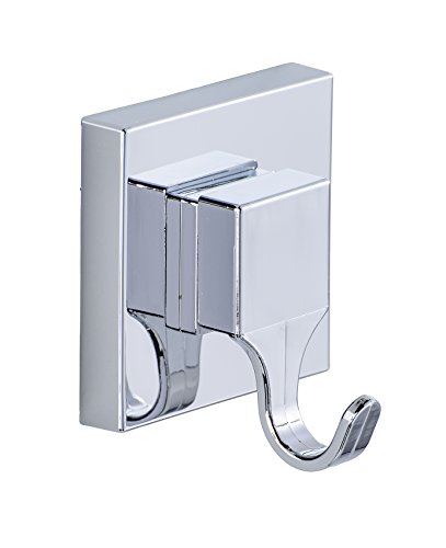 Wenko 22688100 Wandhaken „Quadro“ mit Vacuum-Loc 2 Stück, ABS, Silber, 6 x 5 x 7 cm - 4
