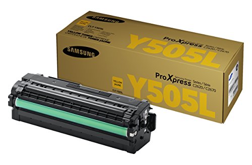 Samsung CLT-Y505L/ELS Original Toner (Kompatibel mit: SL-C2620DW/C2670FW/C2680FX) gelb