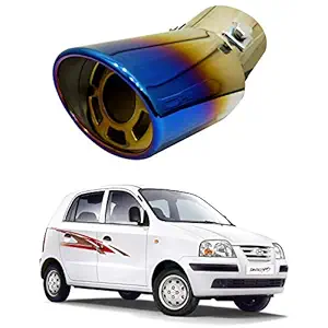 Oshotto Stainless Steel SS-008 Car Exhaust Muffler Silencer Cover Compatible with Hyundai Santro Xing Old (Multicolor)