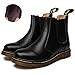 Produktbild Zkyo Chelsea Boots Damen Herren Kurzschaft Winter Stiefel Warm Gefüttert Ankle Stiefeletten Rutschfeste Worker Boots Größe Schwarz 38