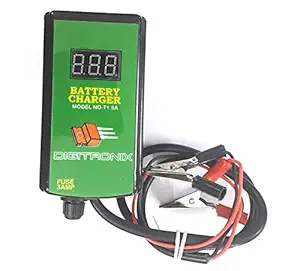 DigiTronix- CAR Bike Battery Charger/Lead Acid Battery 12V Charger with Digital Voltage