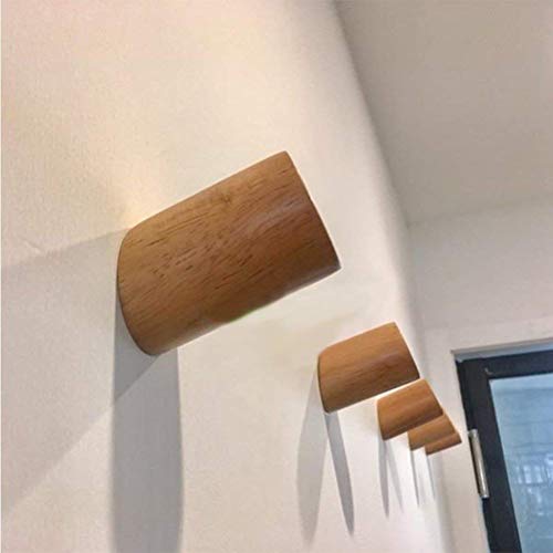 Vanyda 5Stk φ50mm Hölzerner Wandhaken caot Hake Hut Rack Wand Retro Dekor für Schlafzimmer (Zylindrisch) Vanyda 5Stk φ50mm Hölzerner Wandhaken caot Hake Hut Rack Wand Retro Dekor für Schlafzimmer (Zylindrisch)