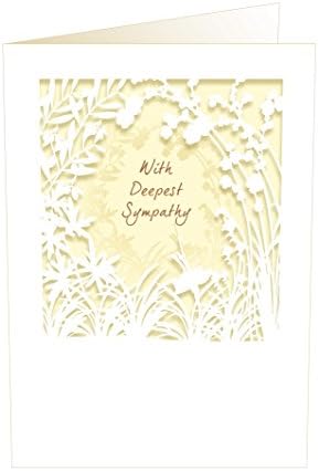 "With Deepest Sympathy Card" Laser cut (Delicate Delights 3640c)