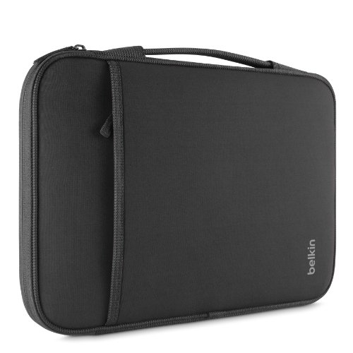 Belkin Sleeve Schutzhülle für Notebooks (für MacBook Air 27,94 cm (11 Zoll) und andere 27,94 cm (11 Zoll) Geräte) Schwarz