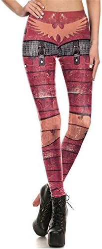 Women leggings 3D Printed Red METAL Armour leggins chainmail leggins pant legging for Woman