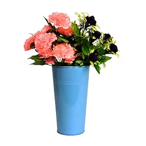 HINS Metal Flower Vase Flower Plant Pot For Indoor Plants (Skyblue) Plant Stands For Indoor Balcony I Plant Bench I Plant Stands I Pot Stand Single I Potted Plant Stand I Big Pots I Metal Plant Stand I Tall Outdoor Planter I Metal Casters I Large Plant Stand I Pot Stands For Garden I Indoor Plants Stand I Iron Plant Stand I Terrace Garden Stand I Garden Rack I Iron Stand For Pots I Pots Stand I Indoor Planter With Stand I Metal Plant Stands I Vase Stand