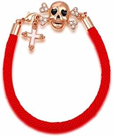 Bracelet Woman "Skull" Gold Rose Yparah with Swarovski Crystal 16 cm - Gift Ideas