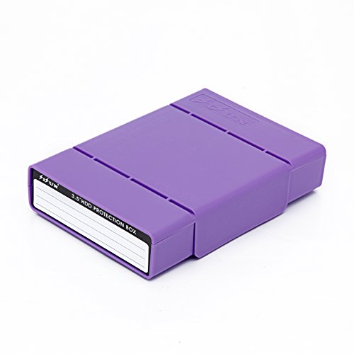 [5 Stück]SISUN® Festplattentasche Schutztasche Schutzbox 3,5″ – Aufbewahrungstasche für 3,5 Zoll Festplatten , HDD Protection case (5x Lila) - 2
