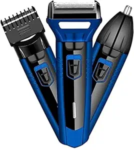 Concepta Professionals Design 3 in 1 Perfect Shaver, Hair Clipper and Nose Trimmer Rechargeable Beard And Moustaches Hair Machine And Trimming With Cord And Without Cordless Use.(Black Colour)