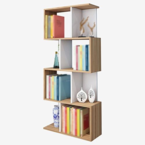 DFHHG® Bookshelf Bookcase Lockers Walnut Color Free Combination 3 Layers 4 Layers durable ( Size : 60*24*138cm )