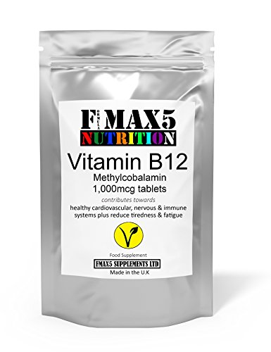 Vitamin B12 Methylcobalamin 1000mcg 180 Tablets (6 Month's Supply) | Contributes Towards Reduction of Tiredness and Fatigue by FMax5 Supplements | Vegetarian Friendly | UK Made - Image 5