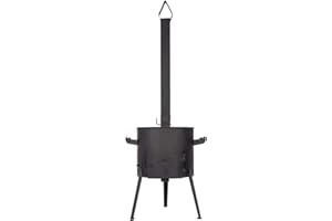 PODARI Utschak Feuerofen mit Abzugsrohr Uchag Grillen & Kochen mit Outdoorküche (Utschak S - ohne Kazan)
