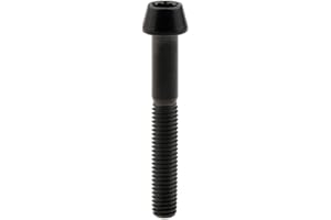 Yaruijia Tornillo de titanio para bicicleta DIN912 M5x9 15 16 18 20 25 30 35 40 45 50 55 60 mm cabeza cónica hexagonal tornillos paso 0,8 mm (M5 x 35 mm, negro)