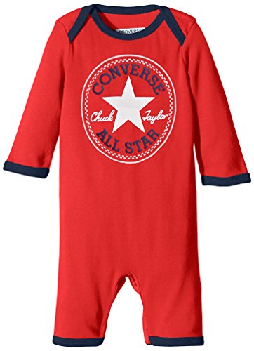 Converse Baby-Boys Core Chest Patch Romper, Red (Casino), 9-12 Months
