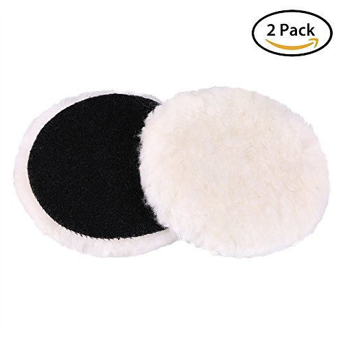 2 tlg 125mm Polierfell Lammfell Klett Polierschwamm für Poliermaschine