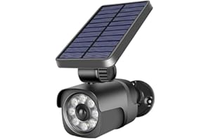 FOREVER Light Sunari FLS-25 Lampe solaire LED pour l'extérieur avec détecteur de mouvement, PIR avec caméra factice 4 W 300 lm 6000 K 1500 mAh Li-Ion IP65 étanche Caméra factice pour entrée, jardin,