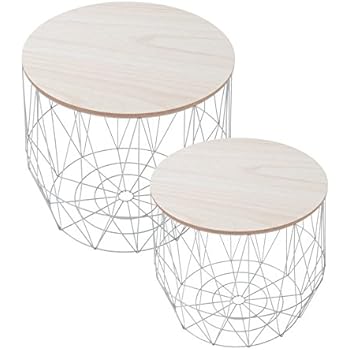 Couchtisch Korb Grau