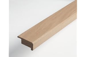 UNIVERSAL MOUDLINGS 100% Solid Oak Stair Step Profile Nosing Lipping For 15mm Floors, 900mm Long RAW UNFINISHED