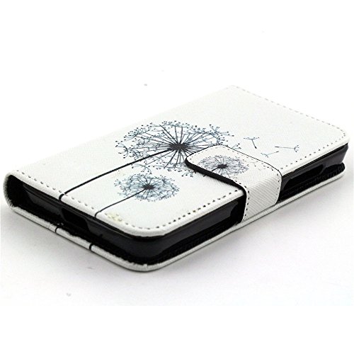 Nokia 630/635 Smartphone Pelle,PU Cuoio Caso Guscio Con carte di credito slot Protettiva in Pelle Flip Case Wallet Cover per Nokia Lumia 630/635 Custodia Portafoglio Casi(Dente di Leone)