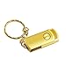 Produktbild HEDOMEN USB-Stick 64GB 32GB Pendrive 128GB 16GB 8GB Metall Swivel Flash-Speicher High Speed   USB 2.0-Stick mit Schlüsselring Gold 32 GB