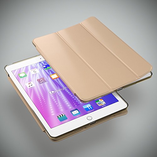 Apple iPad Air 1 Hülle Smart-Case von NICA, Ultra-Slim Cover Dünne Tablet Schutzhülle, Kunst-leder Hardcase Multi-Ständer Tasche, Display-Schutz & Backcover Flip-Case Klapphülle Sleeve – Gold - 2