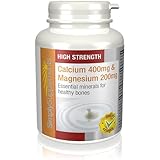 Calcium 400mg & Magnesium 200mg | For Healthy Teeth, Nails & Bones | 120 Tablets | 100% money back guarantee | Manufactured in the UK