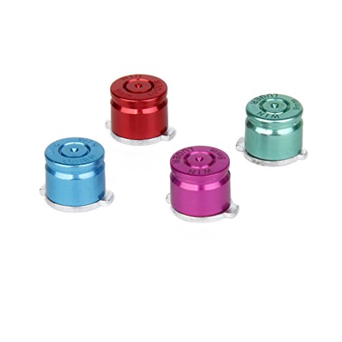 Preisvergleich Produktbild Metall Kugel Buttons für PlayStation PS3 / PS4 Kontroller 4 Stk. Bunt