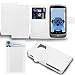 Produktbild iTALKonline HTC Nexus One Weiß Super Slim PU Leder Exekutive Multifunktions Mappen Kasten Abdeckung Veranstalter Flip mit Kredit / Visitenkartenetui - Saugnapf Design