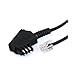 Price comparison product image Hama Telephone Cable, TAE-F Plug, Modular 6P4C Plug, 1.50 m, Black