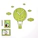 Produktbild MVW Wanduhr Swing kreative Karikatur Wanduhr Wohnzimmer Einfache Persönlichkeit Wecker Kinder Schlafzimmer Mute Home Clock (Farbe: B)