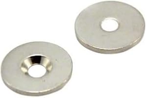 Försänkt stålskiva för användning av magneter, hängande konstverk eller anslagstavlor – 20 mm diameter x 2 mm tjockt x 4 mm h
