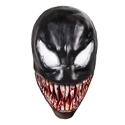 molezu Cosplay Venom Maske Helm Halloween Latex Halloween Cosplay Kostümzubehör Halloween Venom Maske Schmelzen Gesicht Prop, Maskerade Parteien, Karneval, Ostern, Halloween