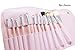 Uzza Eye Shadow Brush Set Kit - 12 Pieces Premium Cosmetic Makeup Brush Set - Foundation Eye Shadow Blush Concealer Brush Cosmetic Tool Kit Set Brush With Bag (Pink)