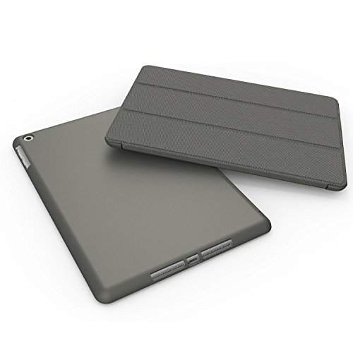 Khomo iPad Pro 12.9″ Hülle Case Graues Gehäuse mit doppelten Schutz ultra dünn und leicht, Smart Cover – Italic Grey - 6