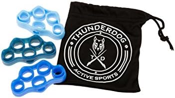 Thunderdog - Hand Grip Strengthening Egg Ball Set By Thunderdog Ergonomic, Practical, Slip Resistant Design 3 Different Resistance Levels Hand Therapy, Exercising, Rehab and Tension Relieving Squeeze Tools (3 Fingertrainer Set)