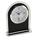 Produktbild Schwarz & Klar Glas gewölbte Kaminuhr Quarz Schreibtisch Uhr