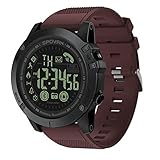 Muium Mode Rugged Smartwatch, Flaggschiff, 33-monatige Standby-Zeit, 24 Stunden Allwetterüberwachung Mini Sport Beobachten (Coffee)