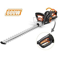 TACKLIFE Taille Haie Électrique, 600W Taille-Haies, Longueur de Lame 550 mm, Ouverture des Dents 20 mm, Fonctionnement de 3 Angles, Tête de Coupe Anti-Collision, Tête Rotative, Faible Bruit- GHT1A