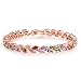 Yellow Chimes Leafs-In-Tiara Swiss AAA Cubic Zirconia 18K Rose Gold Plated Diamond Strand Bracelet For Girls And Women RS.599.00