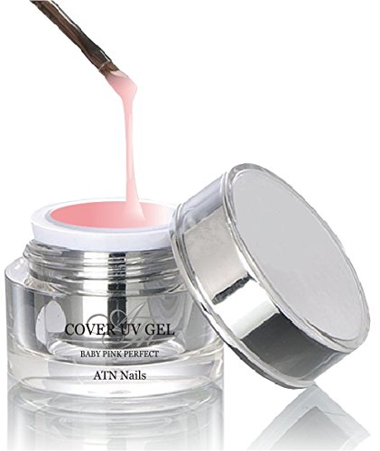 ATNails Cover/ Camouflage UV Gel - BABY PINK - Milky Pink Medium thick 5ml