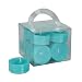 Produktbild 96 Teelichte Ø 38 mm · 18 mm türkis in Polycarbonathülle, durchg