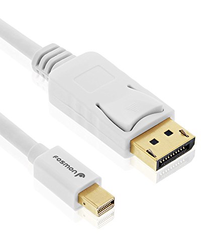 Fosmon (4,5m) Mini Displayport (miniDP) auf Displayport (DP) Kabel | UL Zertifiziert | vergoldete Kontakte | 4K Resolution Bereit für PC & MAC / MAC, MacBook Pro, MacBookAir, Lenovo, uvm