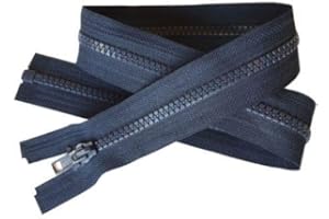 FILOUFACE Fermeture Eclair Coloris Bleu Marine 65 cm Séparable Ouvrable maille 5 mm largeur 3 cm blouson
