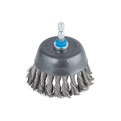 Wolfcraft 2704000 Brosse métal soucoupe Torsadée Queue 6 mm Diamètre 75 mm