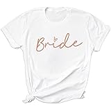 WOOD MEETS COLOR Maglietta Squadra Sposa, T-Shirt Mädchen, T-Shirt Damigella d'Onore（S-2XL）